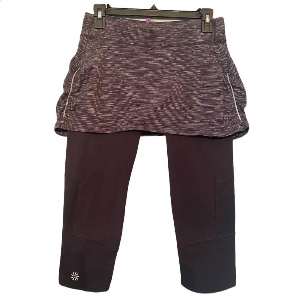 Athleta 2 in 1 Black and Gray Skort Leggings